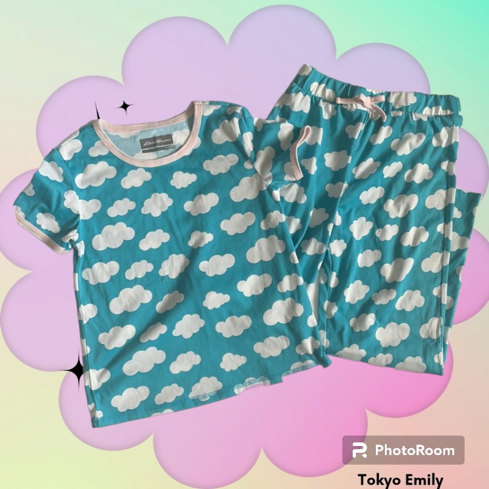 Eddie Bauer girls youth cloud pajamas